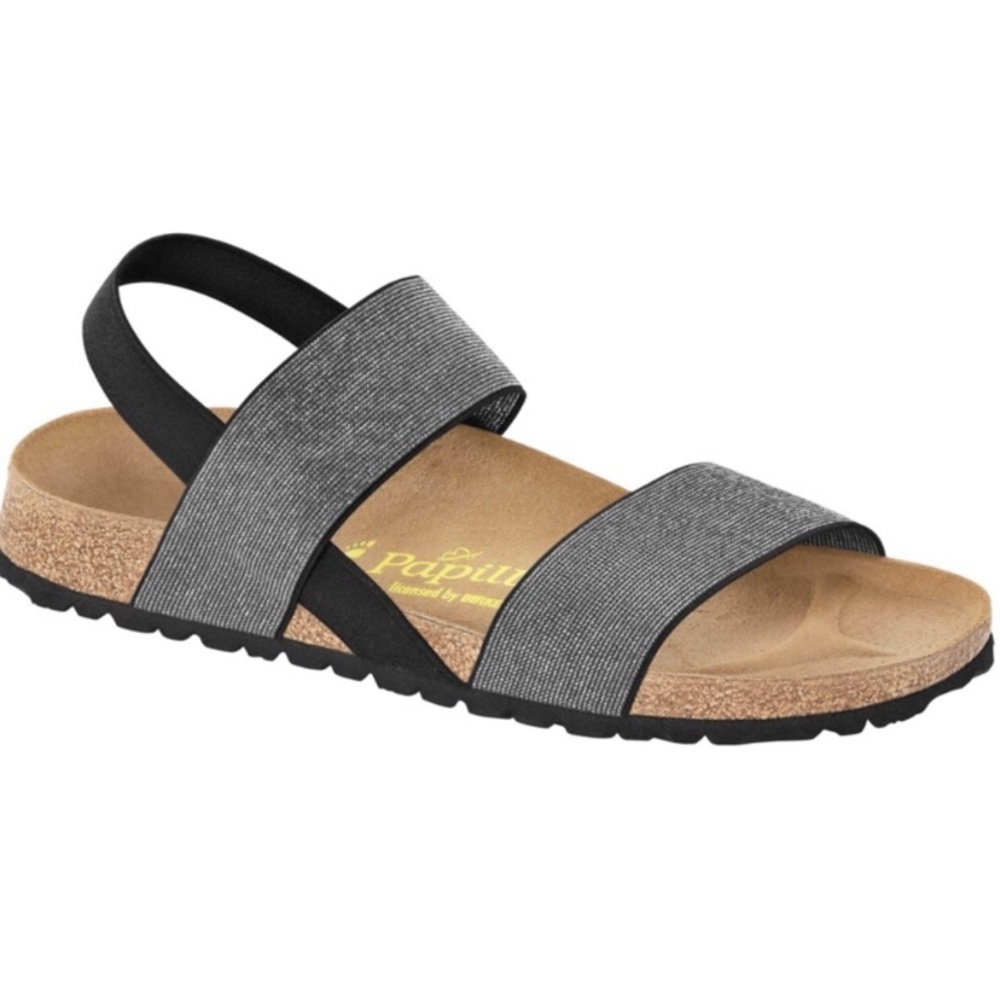 Birkenstock papillo Catrina sling back ultra light metallic band cork sandal 39